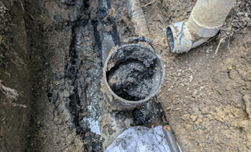 Mud Accumulation Inside the Existing Pipe